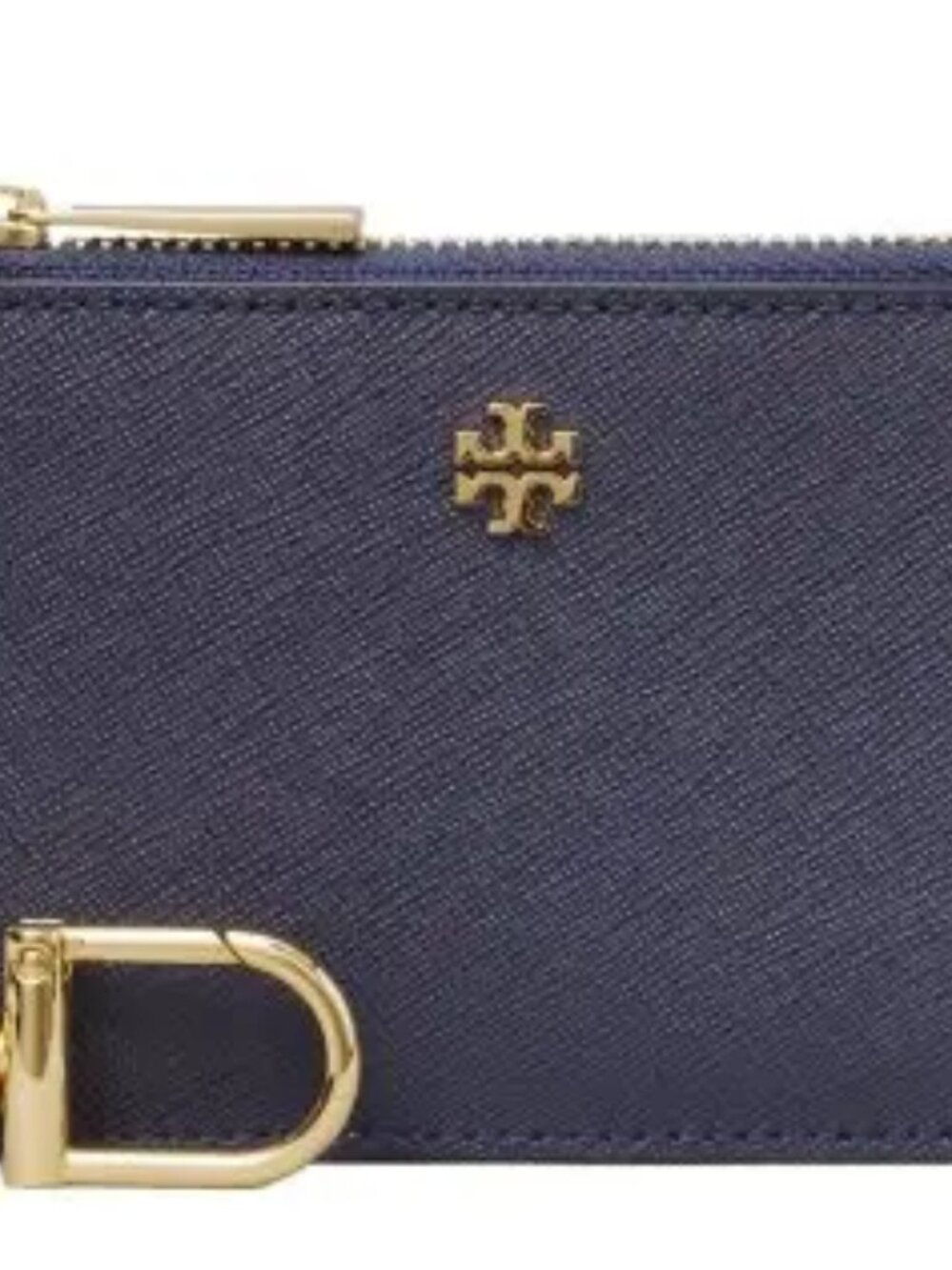 Tory Burch Emerson Leather Card Case - New - Navy